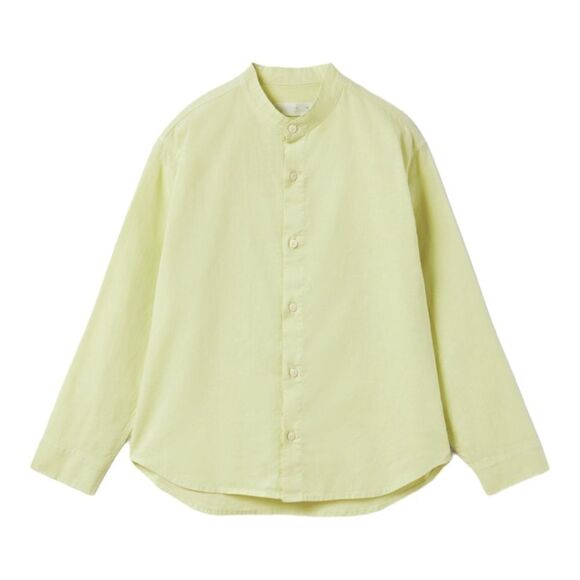 ZARA Kids | Lime Green | LINEN BLEND SHIRT - Picture 2 of 5